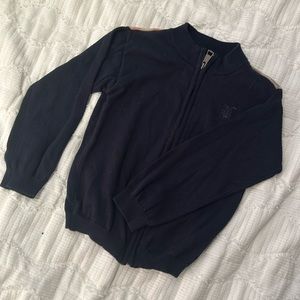 Burberry Children Zip Up Light Sweater 24 months Navy Blue